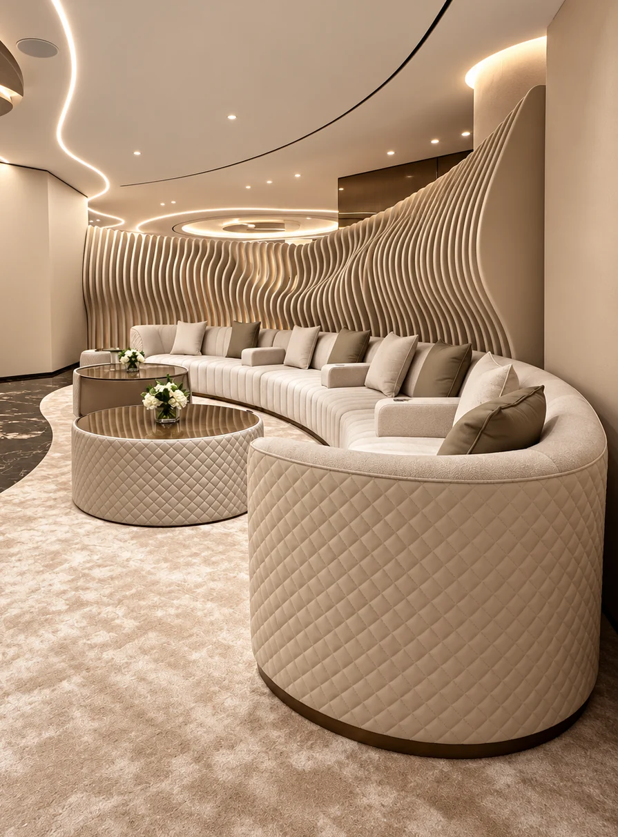 Bespoke upholstery and seating detail